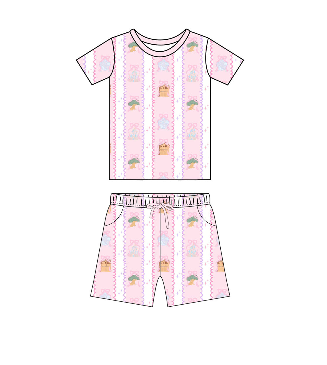 Pink Park Icons Set